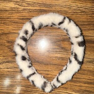 Faux Fur Black and White Headband